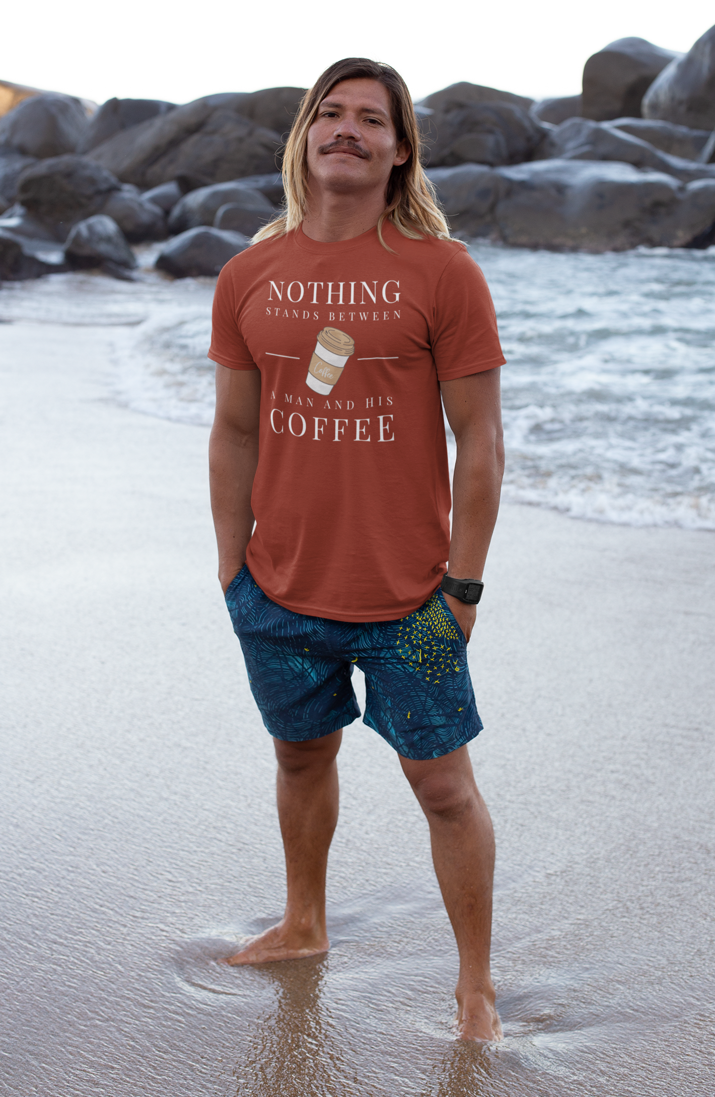 A Man and His Coffee T-shirt